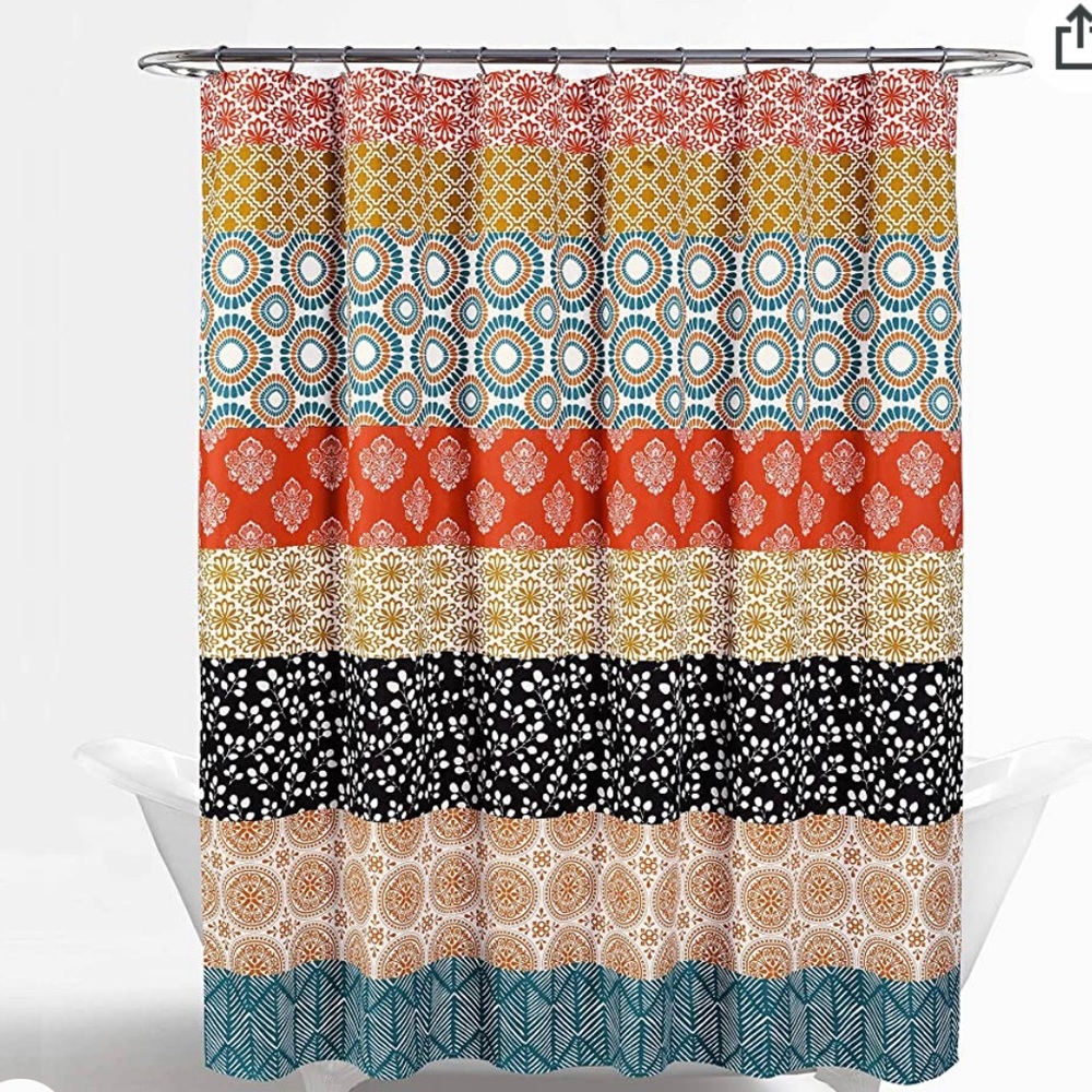 Shower curtain, out of package, never used.
